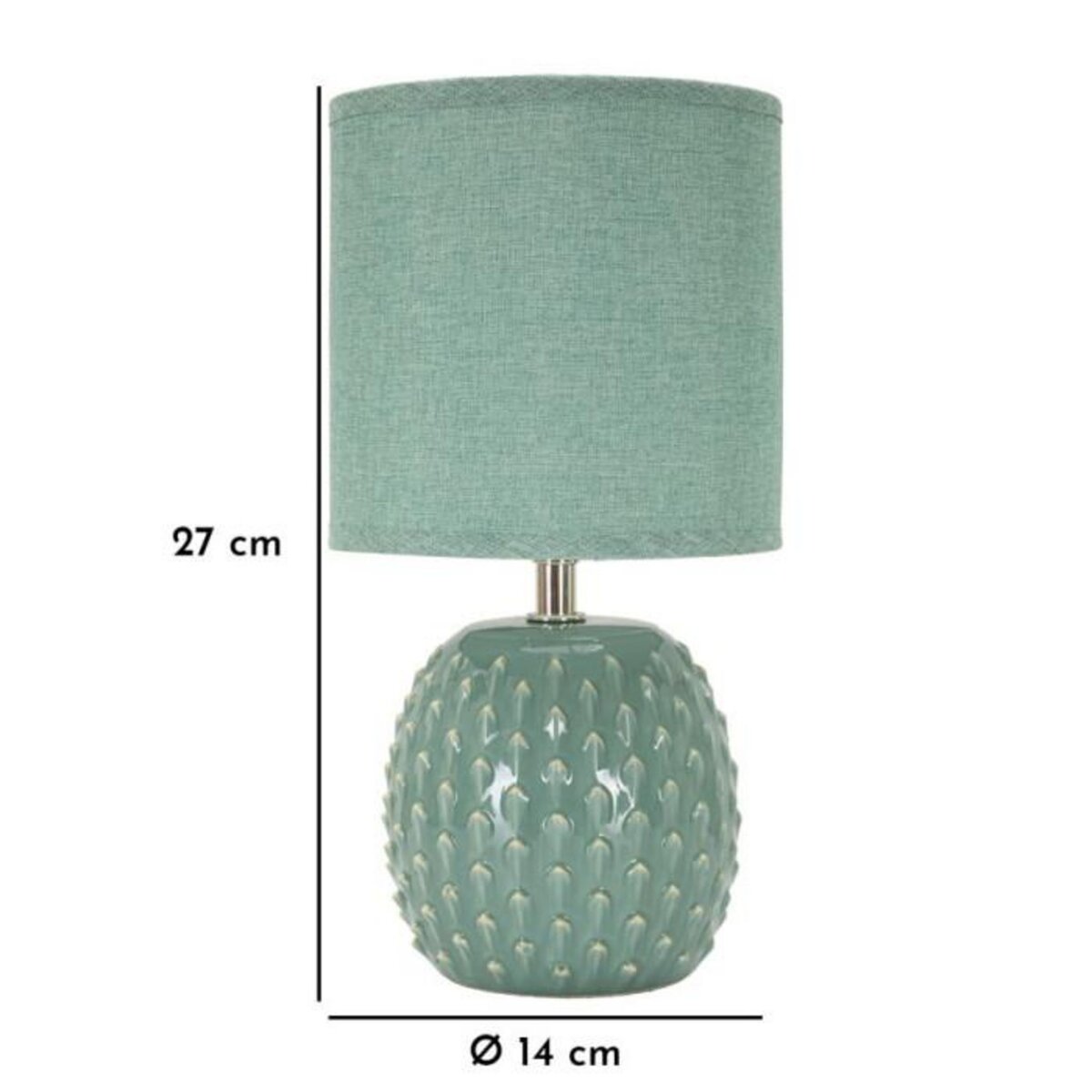 Paris Prix Lampe à Poser en Céramique  Pontus  27cm Turquoise