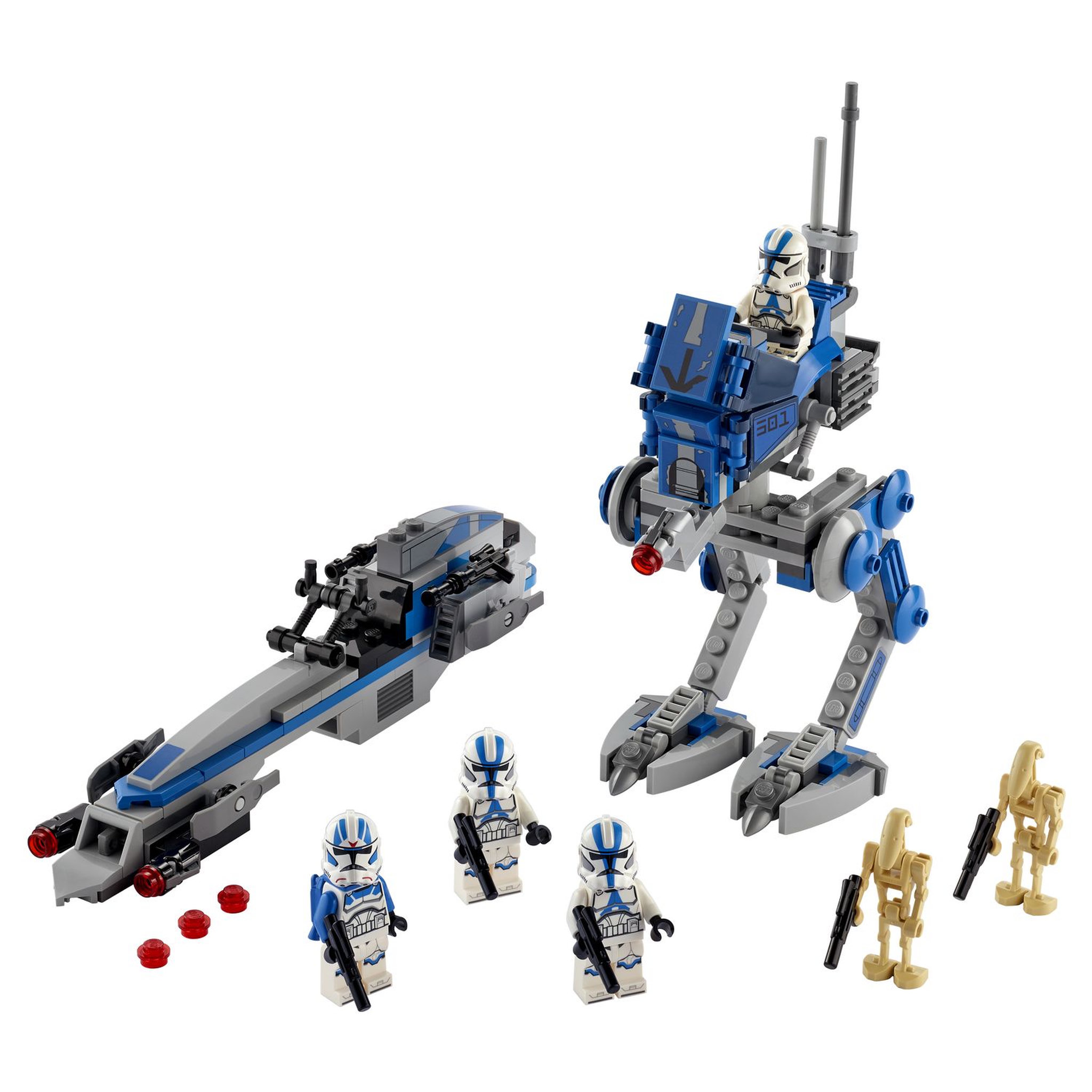Voir la diapositive 4 : LEGO Star Wars 75280 - Les Clone troopers de la 501ème légion et Marcheur AT-RT