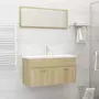 VIDAXL Ensemble de meubles de salle de bain Chene sonoma Agglomere