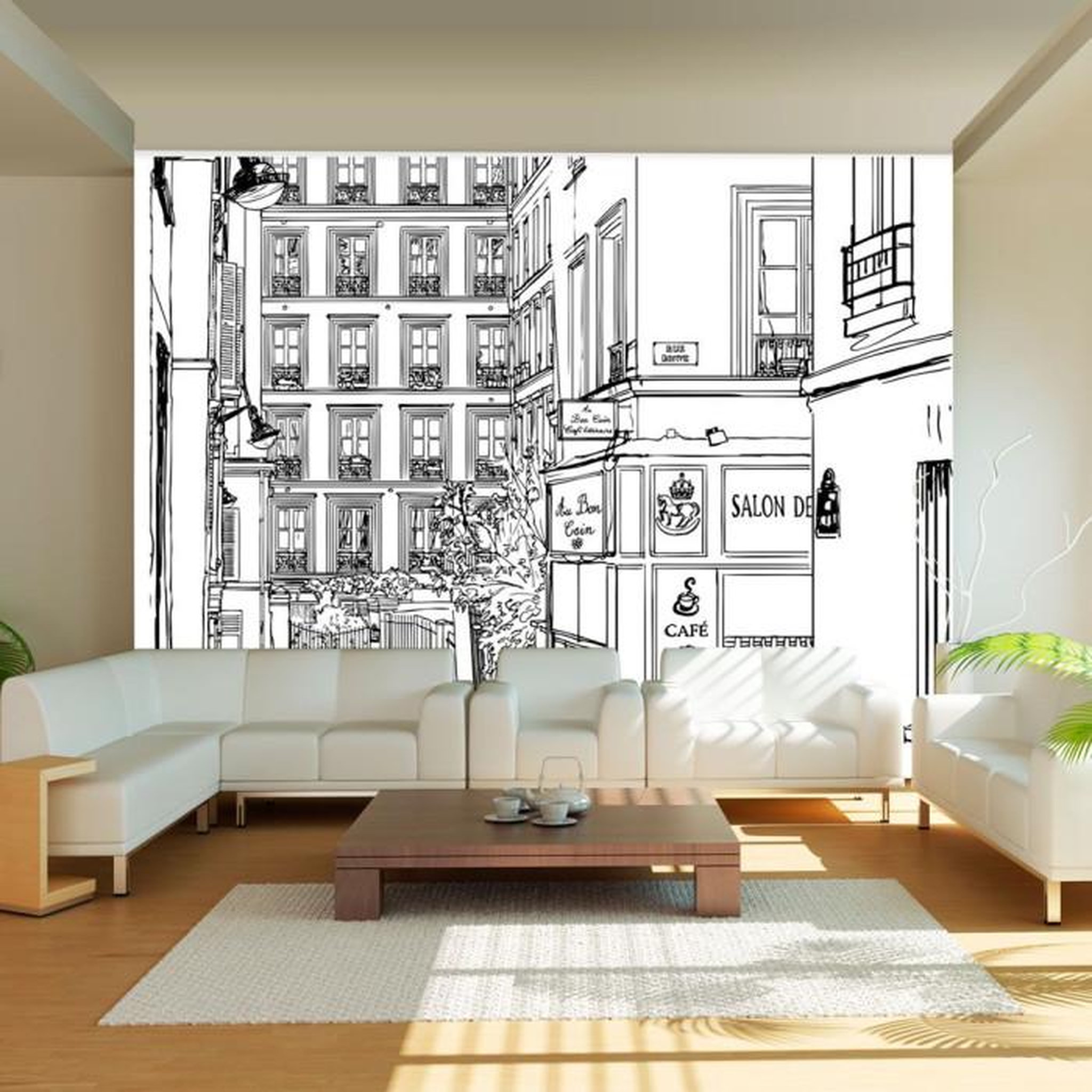 Paris Prix Papier Peint  A Walk Through Parisian Streets. Coloris disponibles : Multicolore