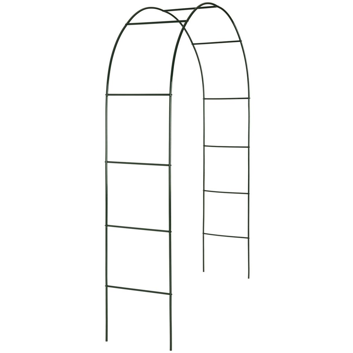 tectake Lot de 4 arches de jardin à roses en acier vert