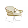 Voir la diapositive 1 : MARKET24 Chaise de jardin DKD Home Decor Marron Métal rotin synthétique Blanc (76 x 74 x 77 cm)