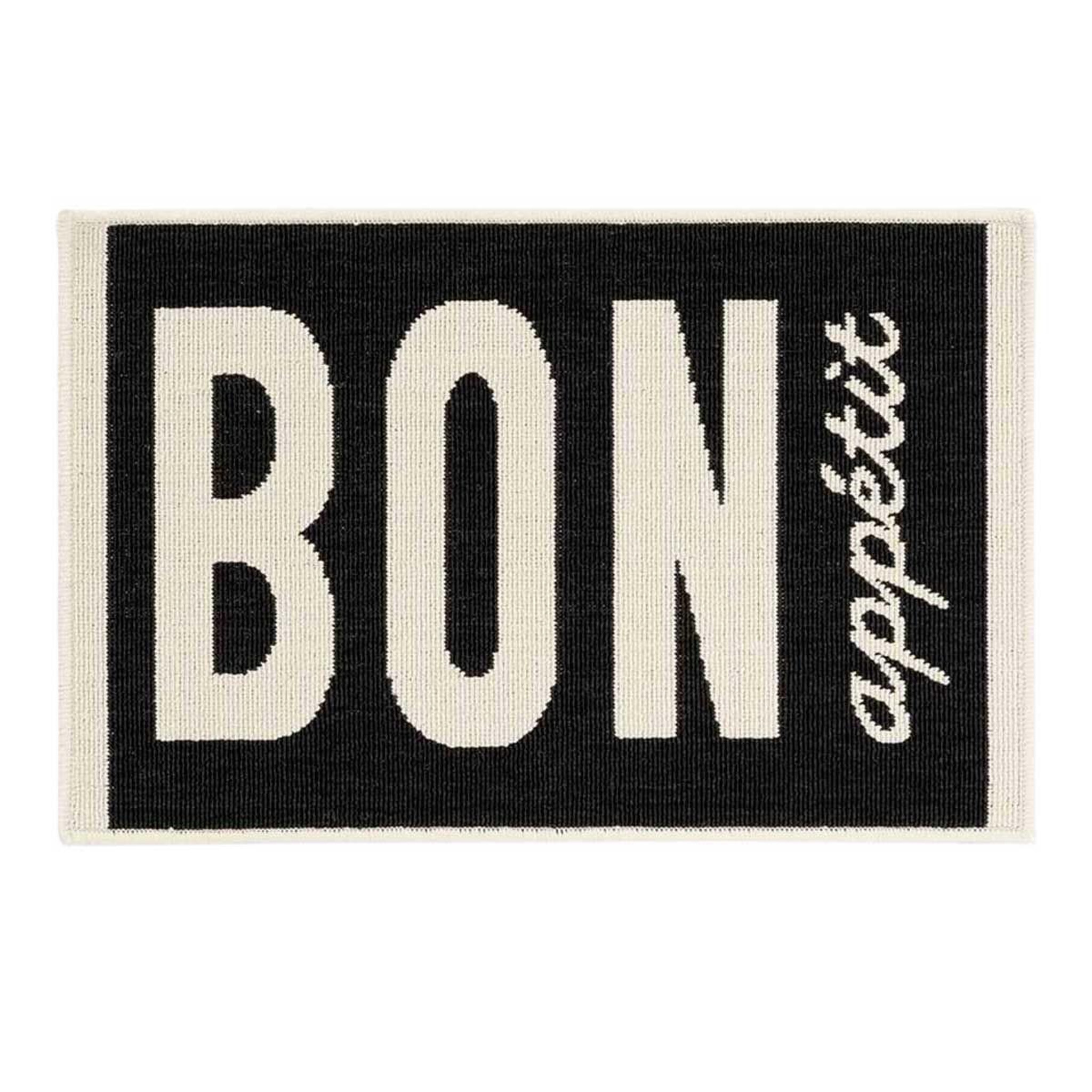 Douceur d'Intérieur Tapis de cuisine  appetito  50x80cm noir
