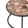 Voir la diapositive 2 : Paris Prix Table Basse Ronde  Aver  60cm Marron & Noir