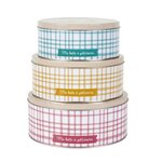 Paris Prix Lot de 3 Boîtes à Biscuits  Mamie Lily  22cm Multicolore