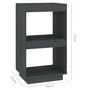 Voir la diapositive 6 : VIDAXL Bibliotheque Gris 40x35x71 cm Bois de pin massif