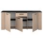 Voir la diapositive 4 : Buffet 3 Portes 1 Tiroir L182 cm LOLA