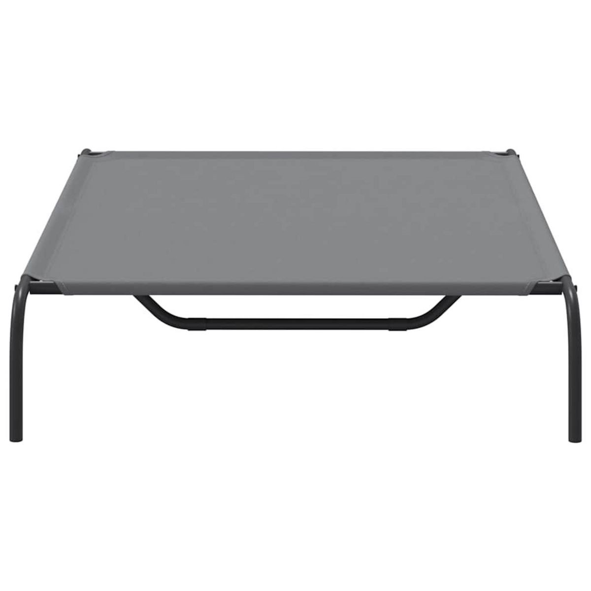 VIDAXL Lit sureleve pour chien gris 130x80x20 cm tissu oxford et acier