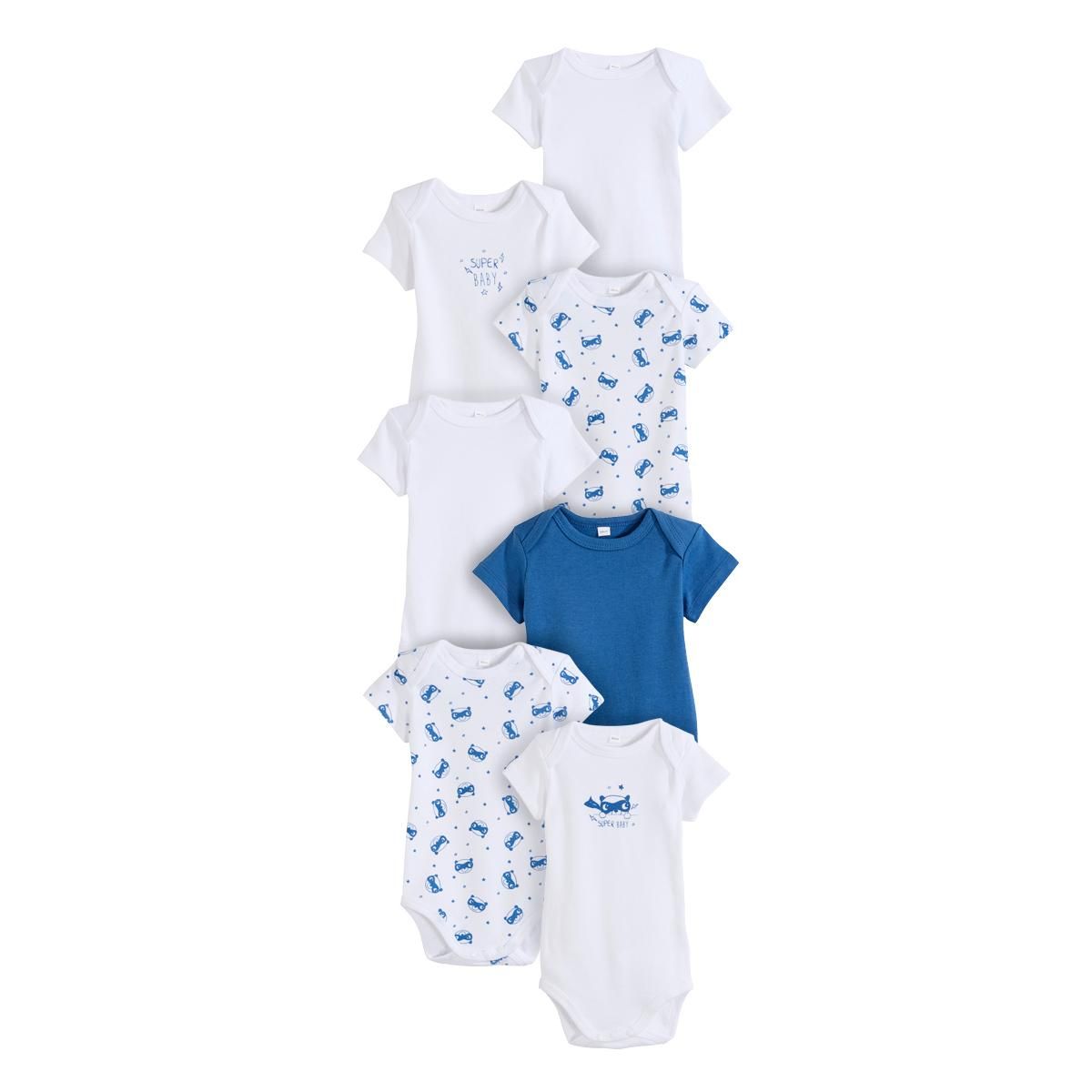 IN EXTENSO Lot de 7 bodies manches courtes bébé garçon