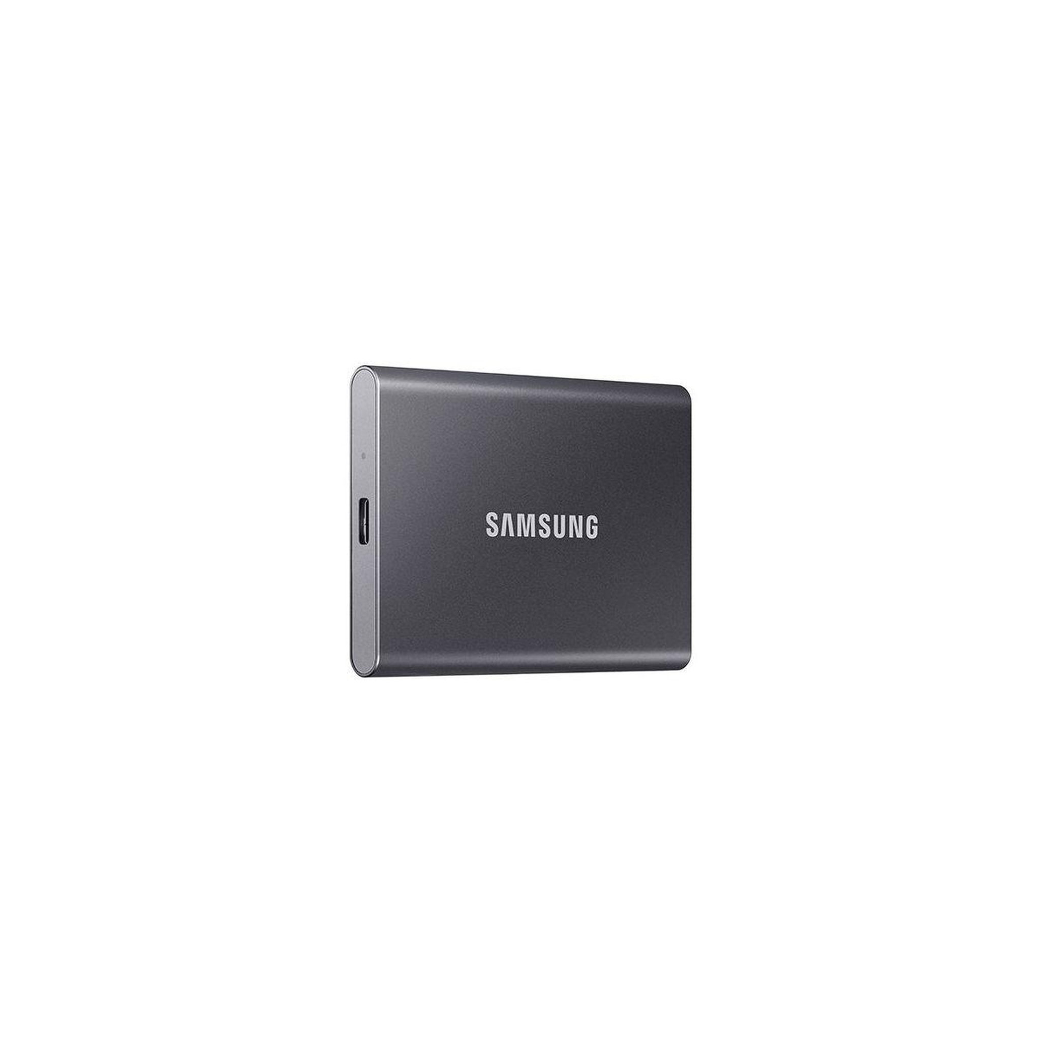 Voir la diapositive 3 : Samsung Disque ssd externe portable 1to t7 gris titane