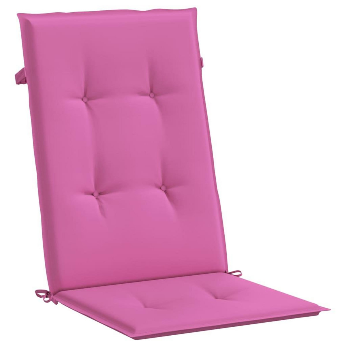 VIDAXL Coussins de chaise de jardin a dossier haut lot de 2 rose tissu