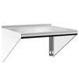Voir la diapositive 2 : VIDAXL Etagere murale 50x45x31 cm argente acier inoxydable
