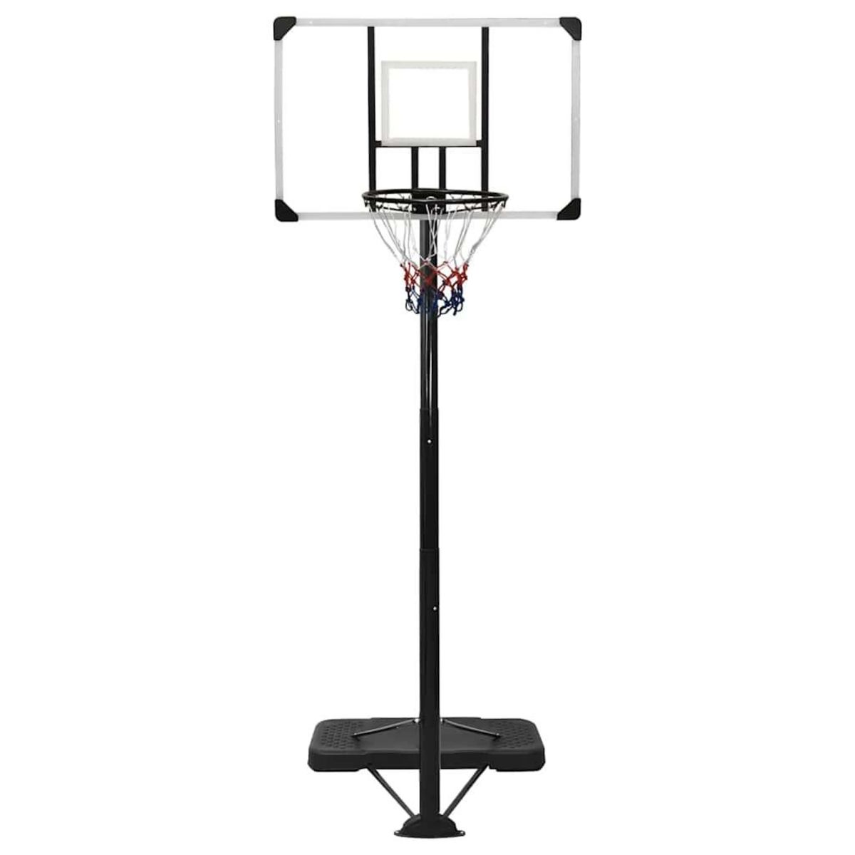 VIDAXL Support de basket-ball Transparent 256-361 cm Polycarbonate