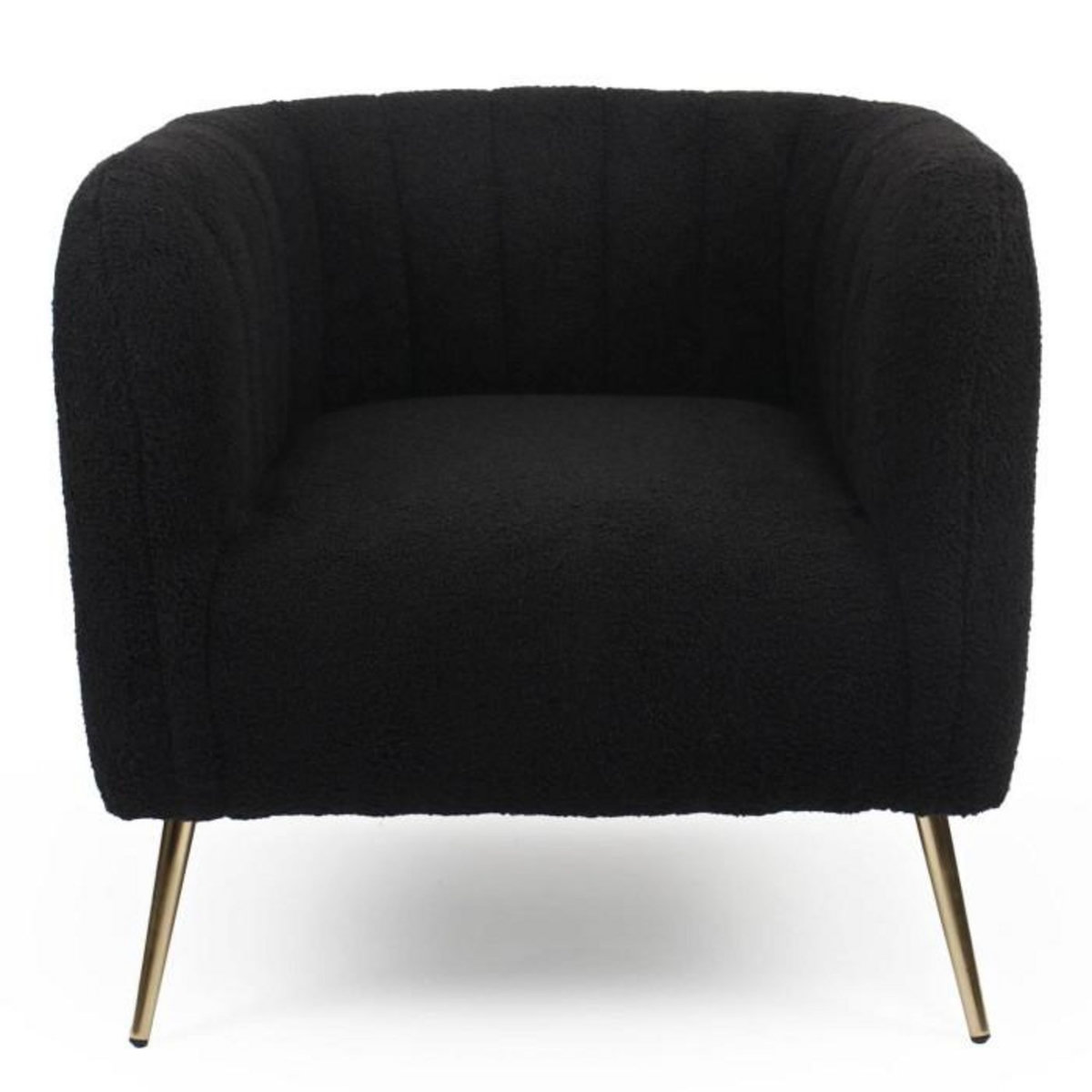 Paris Prix Fauteuil Design Bouclette  Reuben  75cm Noir