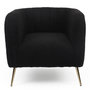 Voir la diapositive 2 : Paris Prix Fauteuil Design Bouclette  Reuben  75cm Noir