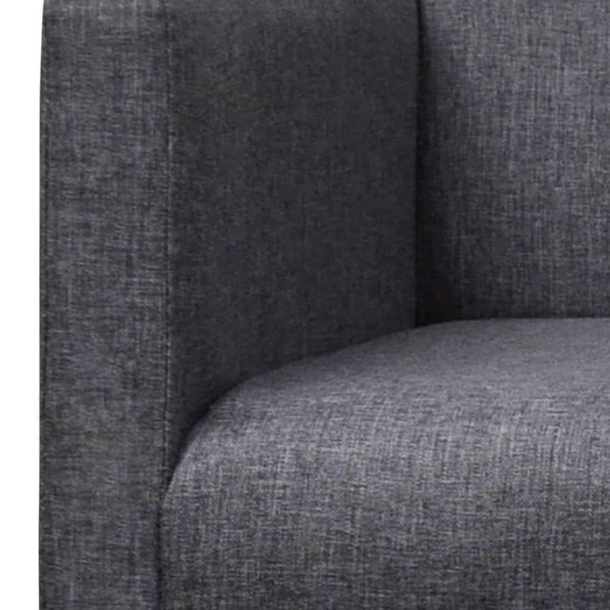 VIDAXL Banc avec coussin rembourre tissu hevea gris fonce