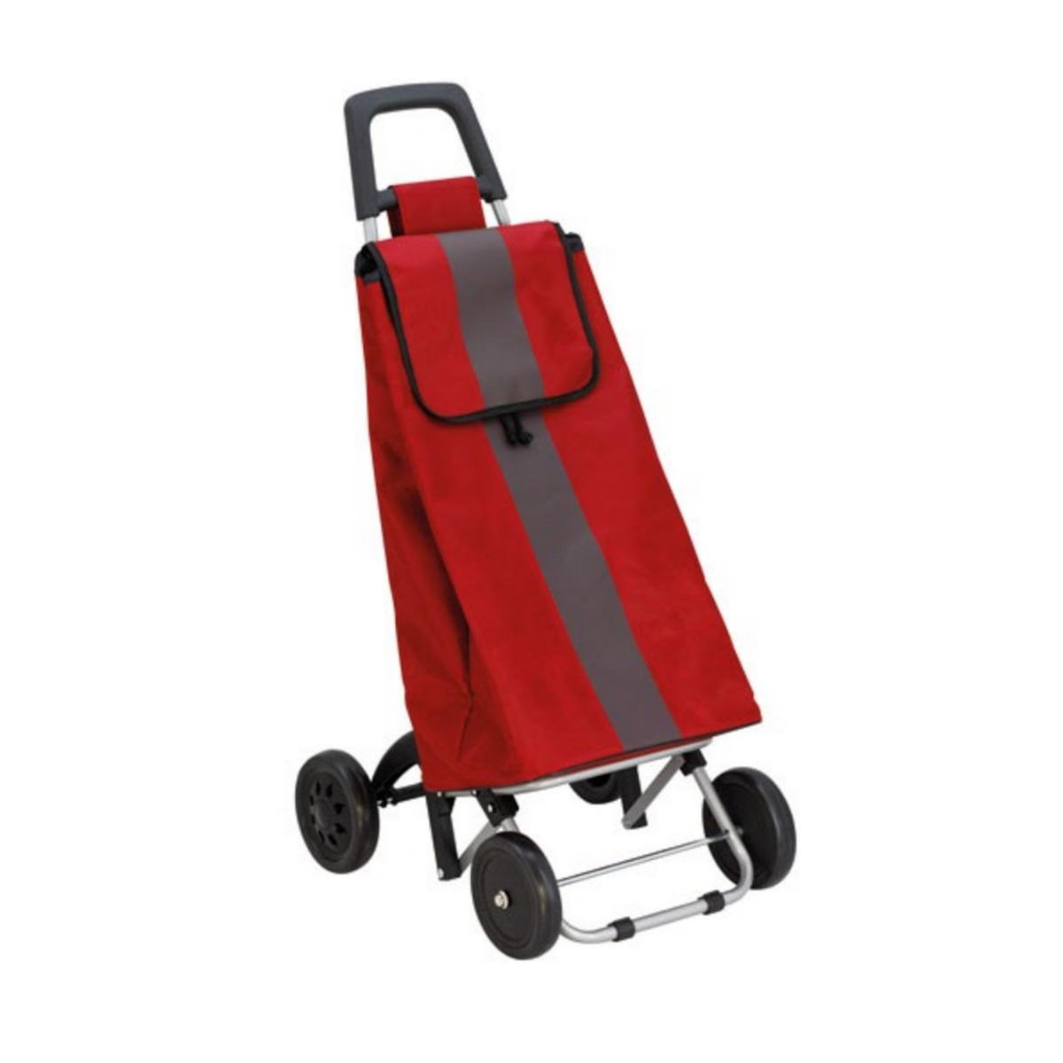 Sidebag Poussette de marché 4 roues 45l rouge noir - 8332-392