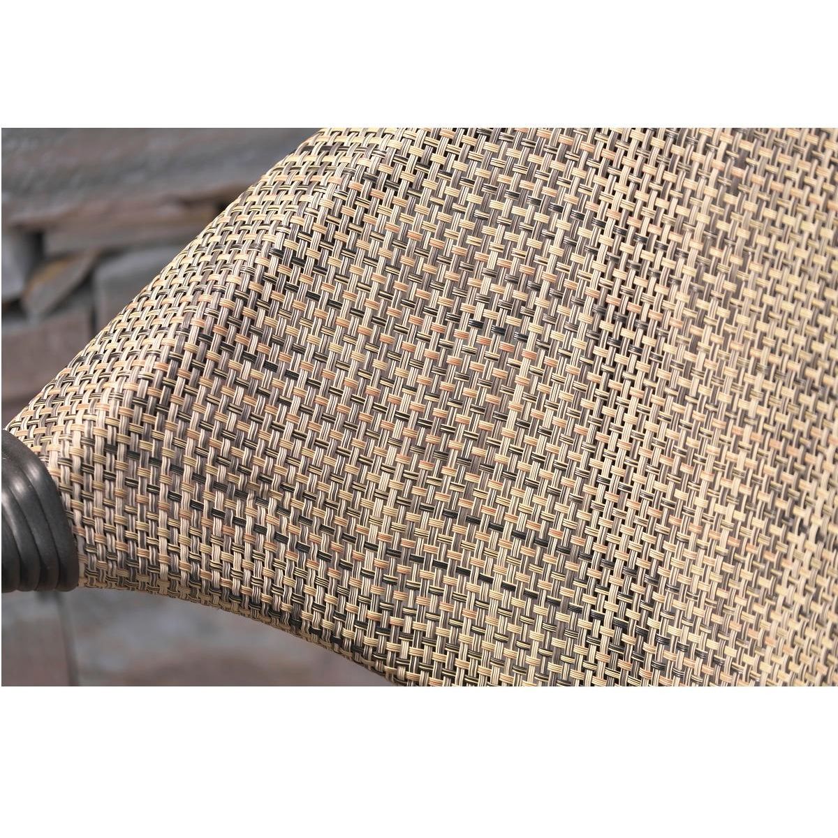 DCB GARDEN Salon de jardin - 2 places - Aluminium/Textilène - Taupe - USHUAIA