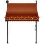 Voir la diapositive 4 : VIDAXL Auvent manuel retractable avec LED 150 cm Orange et marron