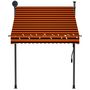 Voir la diapositive 4 : VIDAXL Auvent manuel retractable avec LED 150 cm Orange et marron