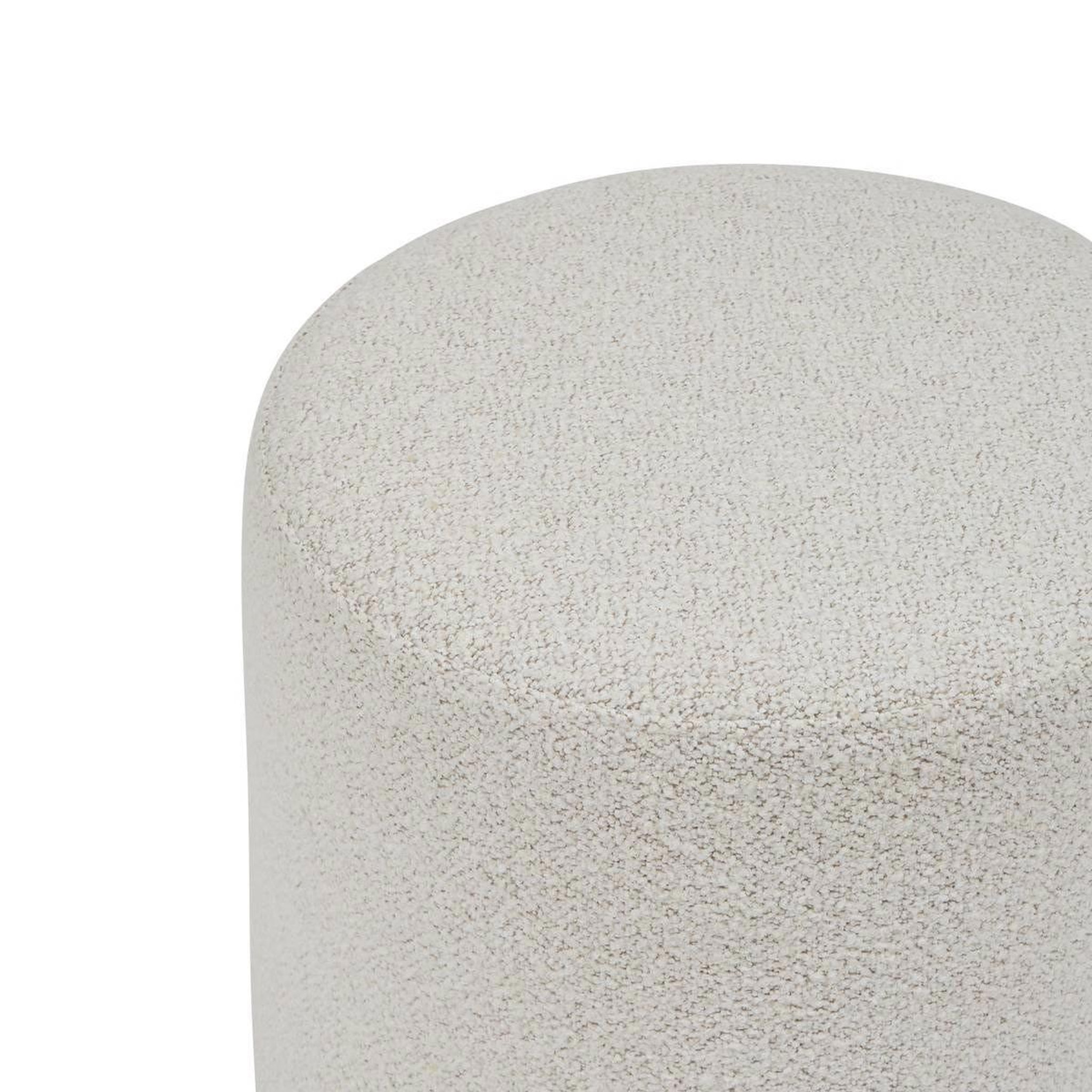 Voir la diapositive 3 : ATMOSPHERA Pouf rond  nesky  45cm blanc
