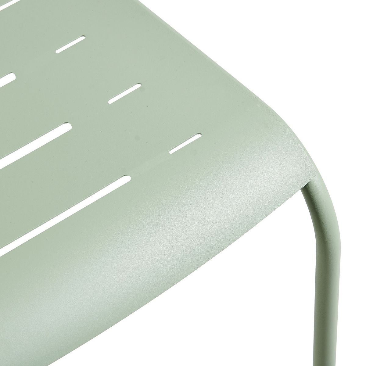 GARDENSTAR Chaise de jardin - Acier - Vert pâle et imitation bois