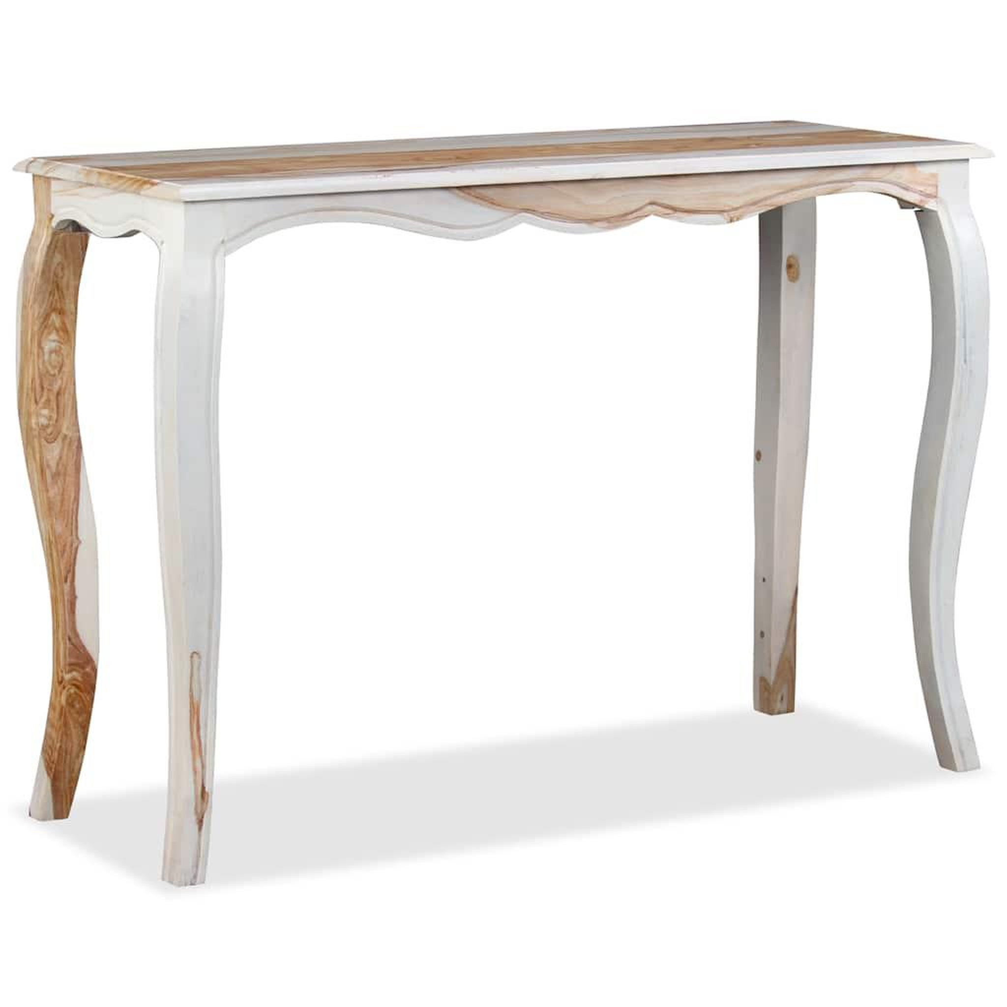 Voir la diapositive 3 : VIDAXL Table console Bois massif 110x40x76 cm