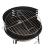GARDENSTAR Barbecue charbon de bois rond en acier 3 pieds 42 x 40 x 61,5 cm D30 cm