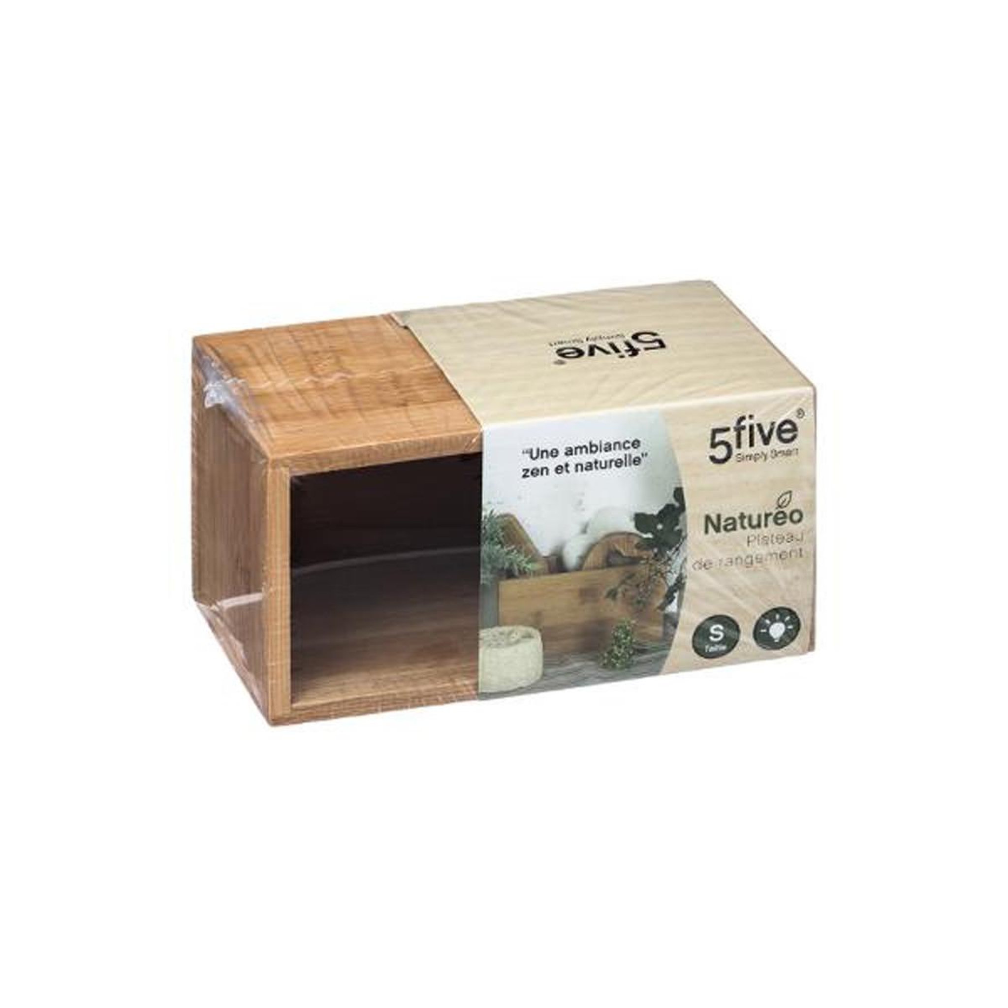 Voir la diapositive 2 : FIVE Organiseur tiroir  wood  18cm naturel
