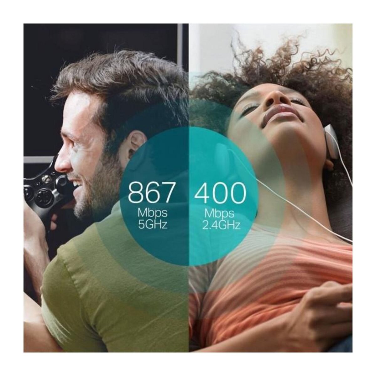 TPLINK TP-LINK Adaptateur USB Wi-Fi double bande AC 1200Mbps Archer T4U