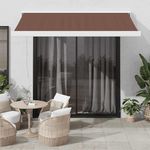 VIDAXL Auvent manuel retractable marron 300x250 cm