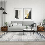 VIDAXL Tables basses 2 pcs chene fume 50x50x40 cm bois d'ingenierie