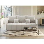 BEST MOBILIER Petra - canapé 3 places convertible avec coffre - en velours. Coloris disponibles : Bleu, Vert, Gris, Marron, Beige