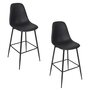 Voir la diapositive 1 : The Home Deco Factory Lot de 2 chaises de bar MALO - Noir