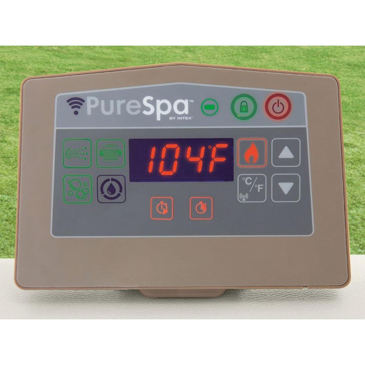 INTEX Spa gonflable PureSpa Calacatta carré Bulles 4 places - Intex