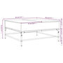 Voir la diapositive 6 : VIDAXL Table basse chene marron 95x95x45 cm bois d'ingenierie et metal