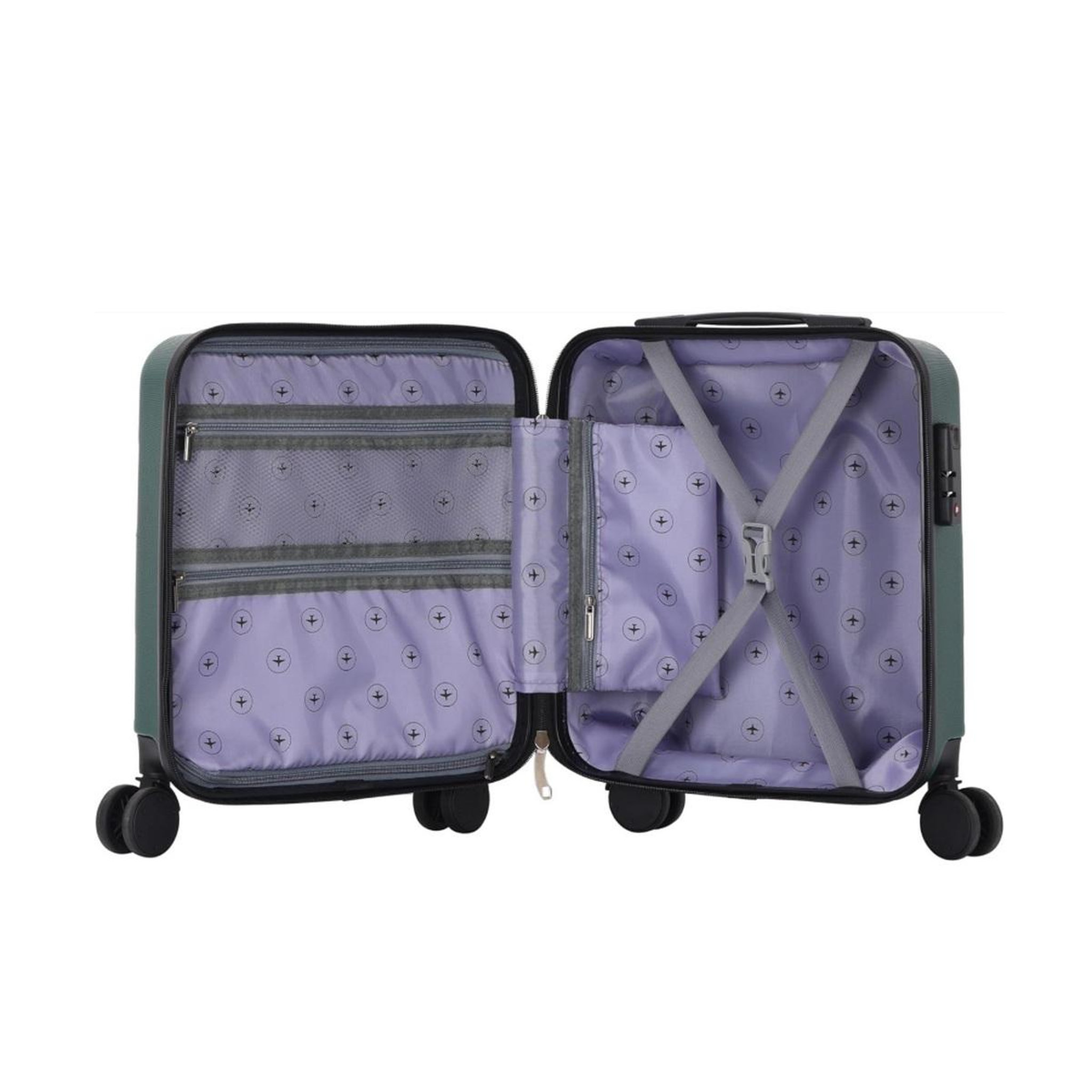 Voir la diapositive 3 : TROLLEY ADC Valise cabine à roulettes vert - val-554