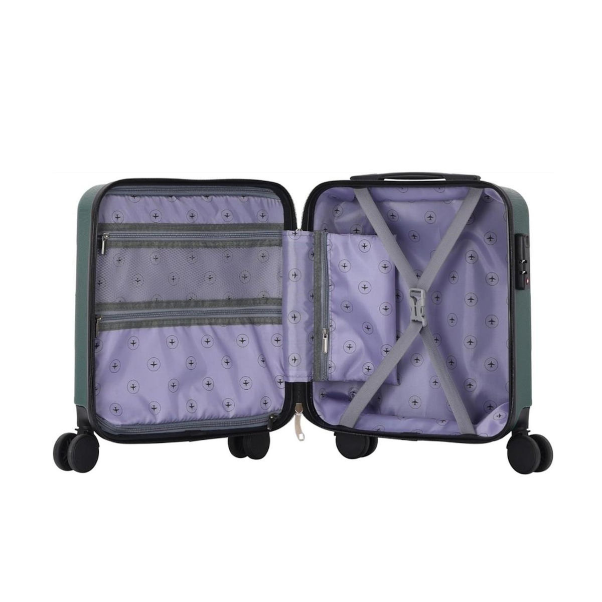 TROLLEY ADC Valise cabine à roulettes vert - VAL-554
