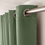 Voir la diapositive 2 : TOILINUX Rideau occultant Basic à 8 œillets - 140 x 240 cm - Vert Argile