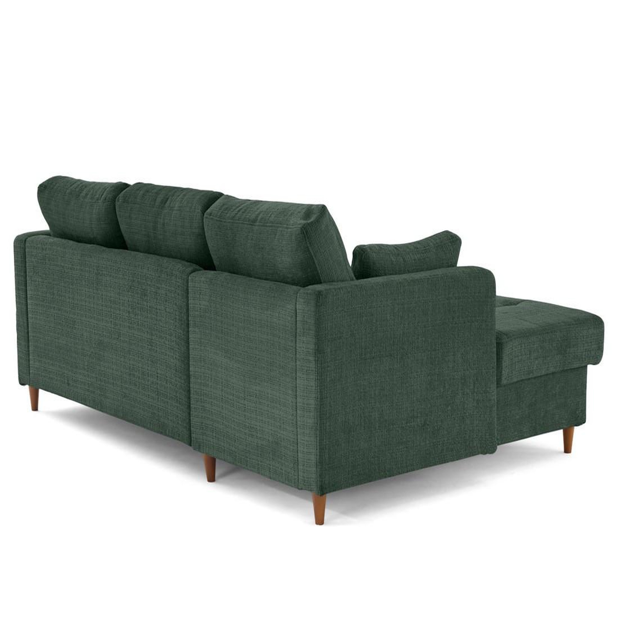 Voir la diapositive 5 : BEST MOBILIER Anna - canapé d'angle gauche 4 places convertible avec coffre en velours texturé