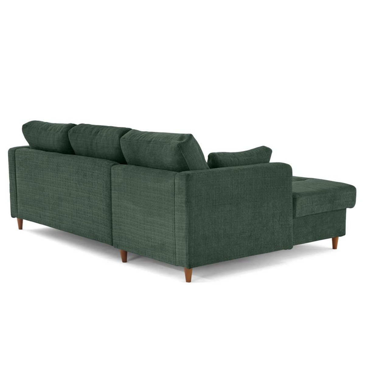 LISA DESIGN Anna - canapé d'angle gauche 4 places convertible avec coffre en velours texturé