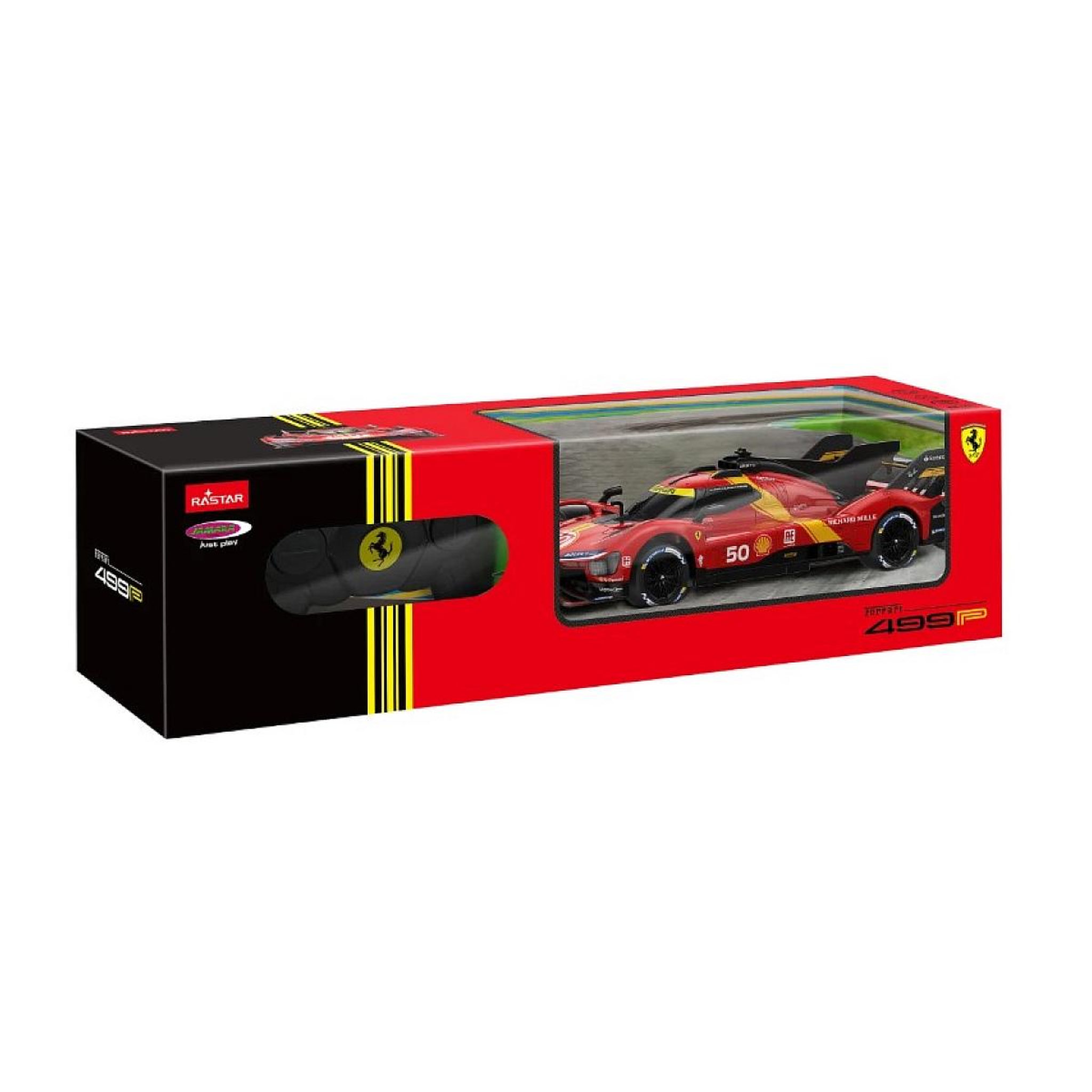 Voir la diapositive 2 : Jamara Ferrari 499P 1:24 rouge 2,4GHz