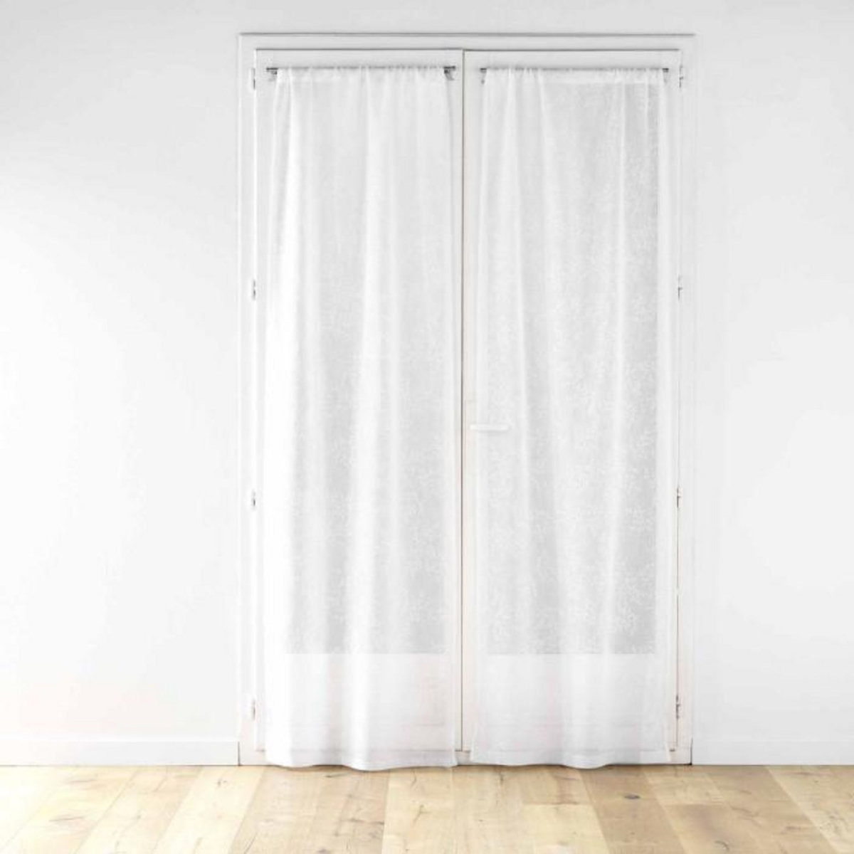 Paris Prix Paire de Voilages Passe-Tringle  Karla  70x200cm Blanc