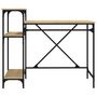 Voir la diapositive 5 : VIDAXL Bureau avec etageres chene 105x50x90cm bois d'ingenierie et fer