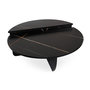 Voir la diapositive 5 : Paris Prix Lot de 2 Tables Basses Design  Armango  90cm Noir Marbré