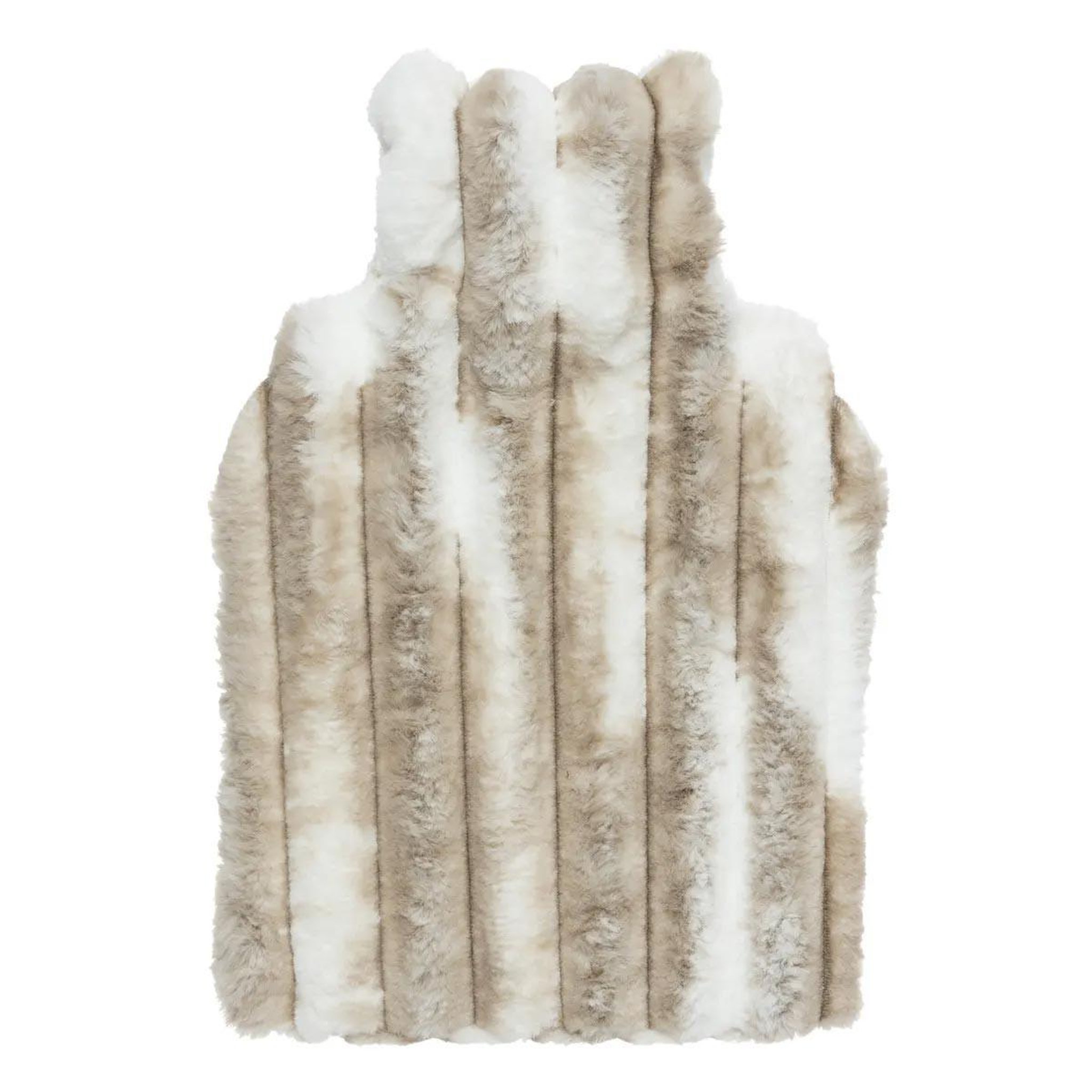 ATMOSPHERA Bouillotte imitation fourrure  bicolore  2l naturel