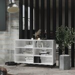 VIDAXL Buffet blanc brillant 103,5x35x70 cm bois d'ingenierie