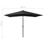Voir la diapositive 6 : VIDAXL Parasol de jardin avec LED et mat en acier noir 2x3 m