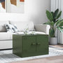 Voir la diapositive 3 : VIDAXL Table basse vert olive 67x50x44 cm acier