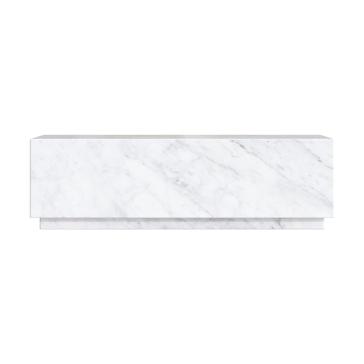 Rendez vous déco Table basse rectangulaire en marbre blanc - Izaé